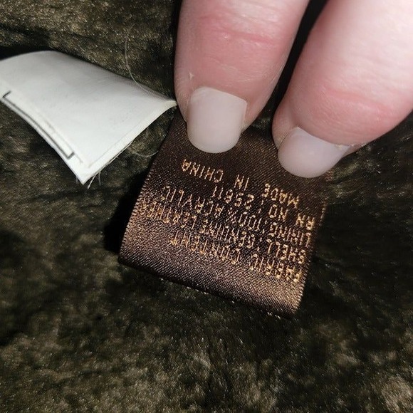 Vintage Authentic GUESS 100% Leather Suede Jacket Faux Fur Lining Y2K MediumccX - Picture 12 of 12